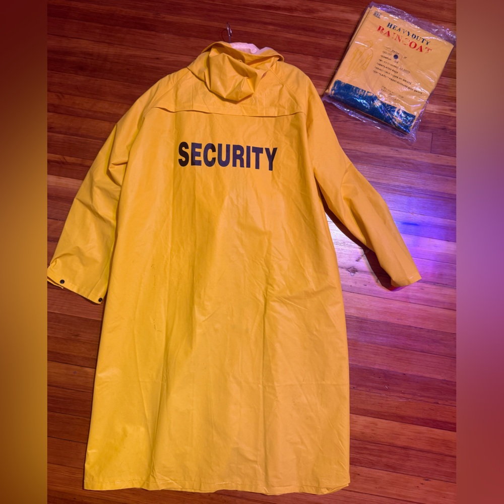 Yellow Security Raincoat